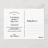 Carte Postale Mariage Enregistrer la date Photo Calligraphie Bot (Dos)