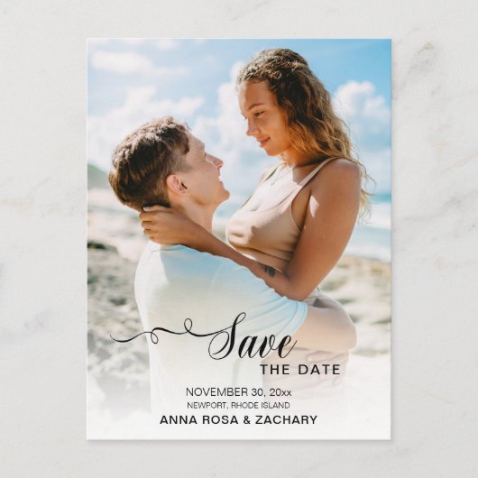 Carte Postale *~* MARIAGE ENREGISTRER LA DATE - QR code Website  (Devant)