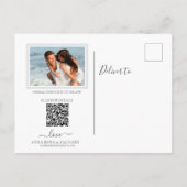 Carte Postale *~* MARIAGE ENREGISTRER LA DATE - QR Website AR6 (Dos)