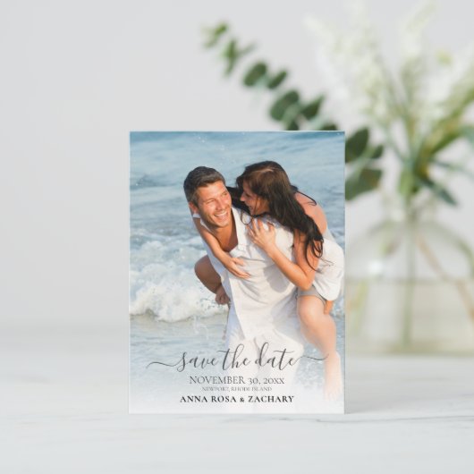 Carte Postale *~* MARIAGE ENREGISTRER LA DATE - QR Website AR6 (Debout devant)