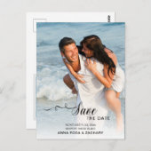 Carte Postale *~* MARIAGE ENREGISTRER LA DATE - Site web QR Mode (Devant / Derrière)