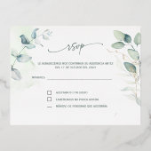 Carte postale mariage espagnole Rsvp (Recto)