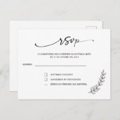 Carte postale mariage espagnole Rsvp (Devant / Derrière)