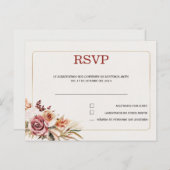 Carte postale mariage espagnole Rsvp (Devant / Derrière)