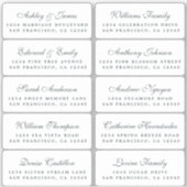 Carte postale Mariage  Étiquette de adresse invité (Devant)