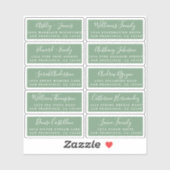 Carte postale Mariage Étiquette de adresse invité (Feuille)
