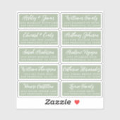 Carte postale Mariage  Étiquette de adresse invité (Feuille)