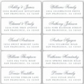 Carte postale Mariage  Étiquette de adresse invité (Devant)