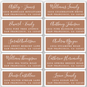 Carte postale Mariage  Étiquette de adresse invité
