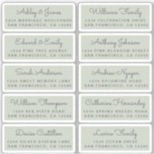 Carte postale Mariage  Étiquette de adresse invité (Devant)