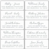 Carte postale Mariage  Étiquette de adresse invité (Devant)