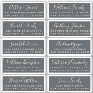 Carte postale Mariage Étiquette de adresse invité