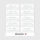 Carte postale Mariage  Étiquette de adresse invité (Feuille)