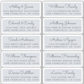 Carte postale Mariage  Étiquette de adresse invité (Devant)