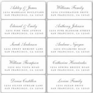 Carte postale Mariage  Étiquette de adresse invité