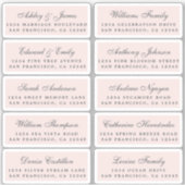 Carte postale Mariage  Étiquette de adresse invité (Devant)