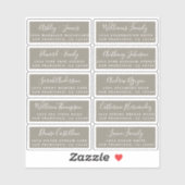 Carte postale Mariage Étiquette de adresse invité (Feuille)