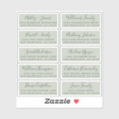 Carte postale Mariage  Étiquette de adresse invité (Feuille)