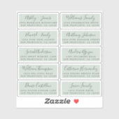 Carte postale Mariage Étiquette de adresse invité (Feuille)
