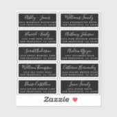 Carte postale Mariage  Étiquette de adresse invité (Feuille)