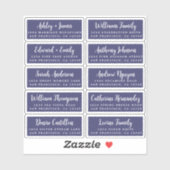 Carte postale Mariage  Étiquette de adresse invité (Feuille)