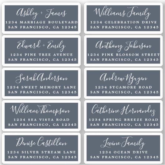 Carte postale Mariage  Étiquette de adresse invité (Devant)