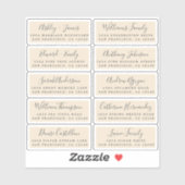 Carte postale Mariage Étiquette de adresse invité (Feuille)