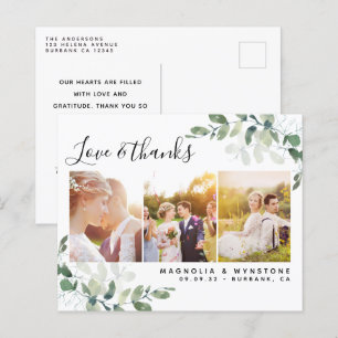 Carte postale Mariage Eucalyptus