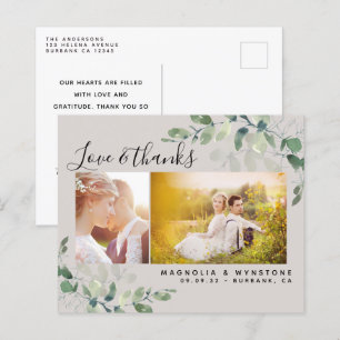 Carte postale Mariage Eucalyptus