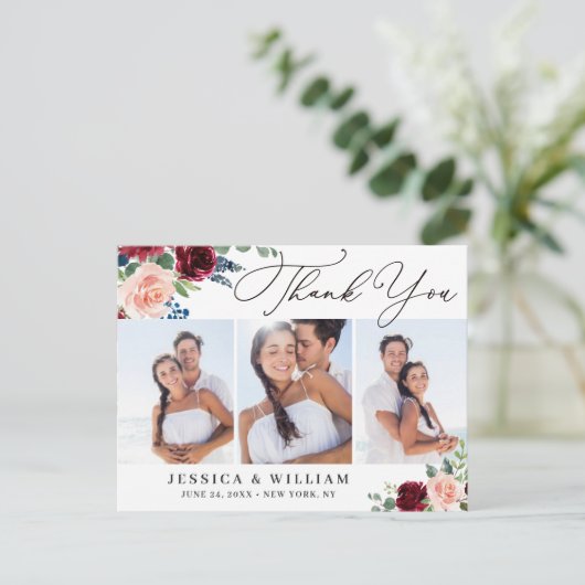 Carte Postale Mariage Eucalyptus de la marine bourguignonne 3 Me (Debout devant)