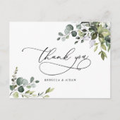 Carte postale Mariage Eucalyptus Green Merci (Devant)