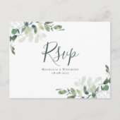 Carte Postale Mariage Eucalyptus RSVP (Devant)