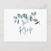 Carte Postale Mariage Eucalyptus Simplement Élégant RSVP (Devant)