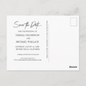 Carte Postale Mariage Fiançailles personnalisé simple rose pâle (Dos)