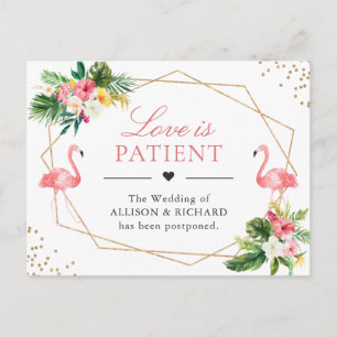 Carte Postale Mariage Flamant Tropical Amoureux Patient Nouvelle