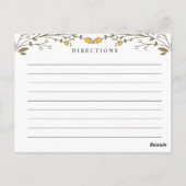 Carte Postale Mariage fleur sauvage, Boho Floral Recette Card (Dos)