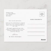 Carte Postale Mariage Fleur sauvage Boho Merci (Dos)