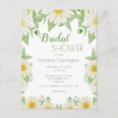 Carte Postale Mariage Fleurie Jaune Blanc Shower (Devant)