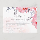 Carte Postale Mariage Fleurs Roses Pâles Poussiéreux Bleu Économ (Devant)