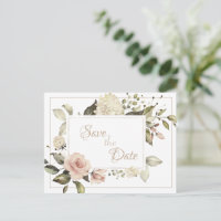 Mariage Floral Élégant Vintage Antique Aquarelle 