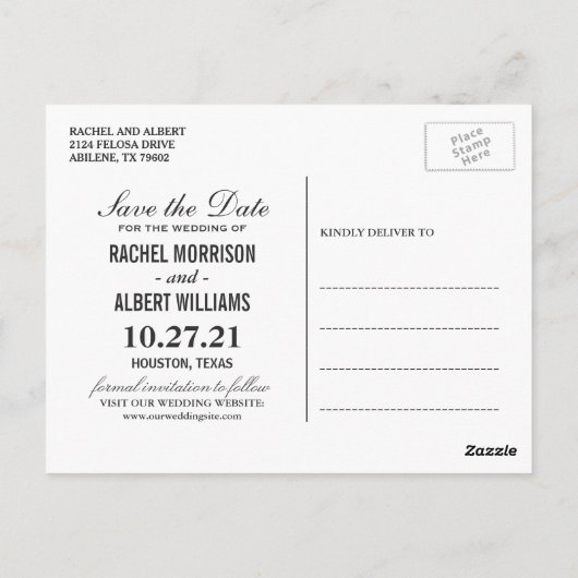 Carte Postale Mariage Floral en or de Marsala Bourgogne Enregist (Dos)