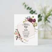 Carte Postale Mariage floral géométrique (Debout devant)