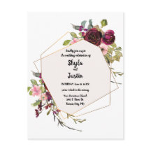 Mariage floral géométrique