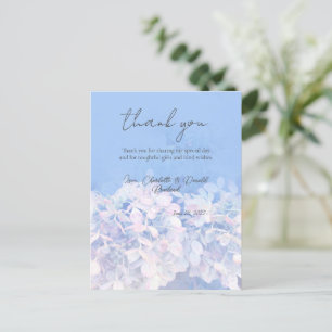 Carte Postale Mariage Floral Hydrangea Romantique