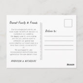 Carte Postale Mariage floral Modifier la date Enregistrer la dat (Dos)