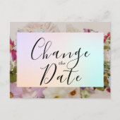 Carte Postale Mariage floral Modifier la date Enregistrer la dat (Devant)