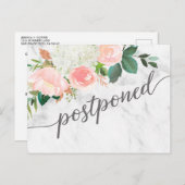 Carte postale Mariage Floral reporté (Devant / Derrière)