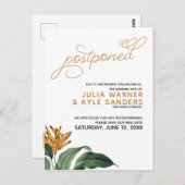 Carte postale Mariage Floral reportée (Devant / Derrière)