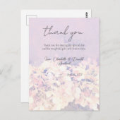 Carte Postale Mariage floral romantique rose hydrangea (Devant / Derrière)