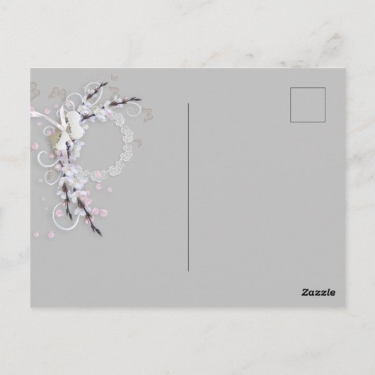 Carte Postale Mariage floral rustique (Dos)